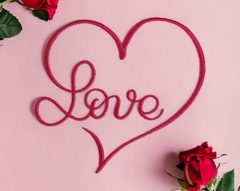 Love Heart, heart shaped design, love embroidery design, machine embroidery, DIGITAL FILE