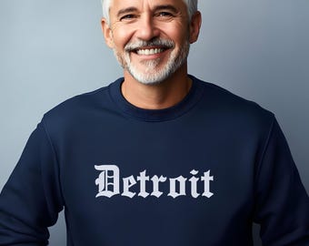 Sudadera Detroit, diseño bordado, ropa Detroit