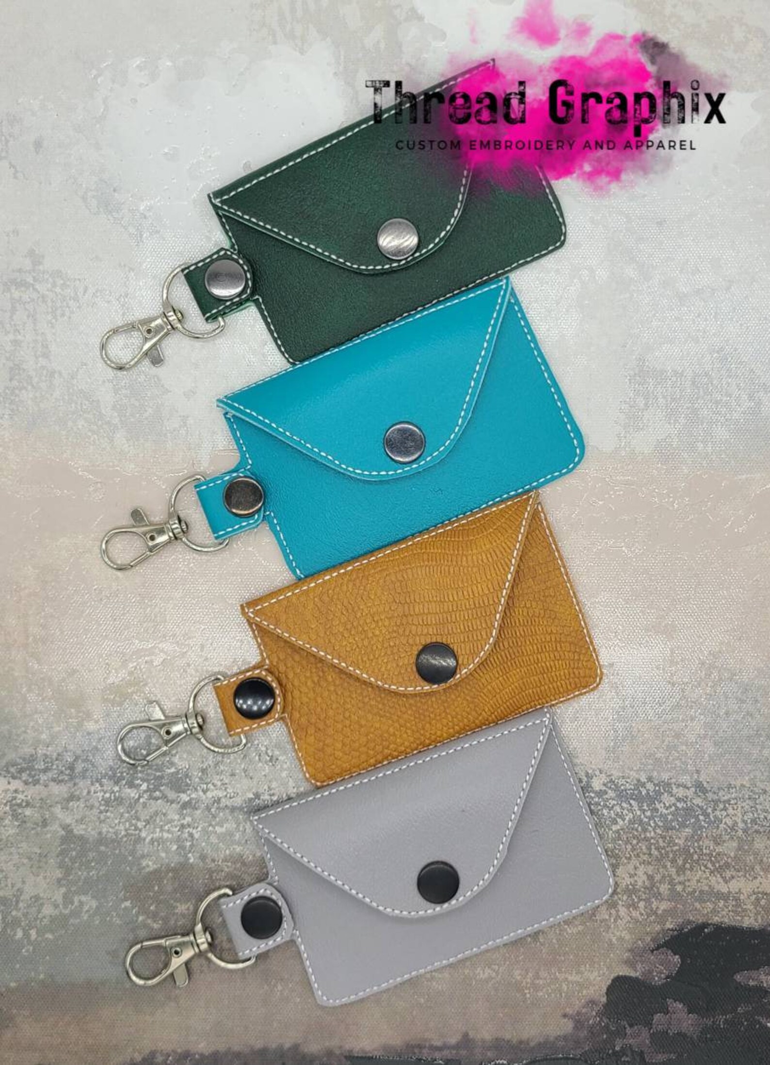 Keychain Wallets Single Pocket Wallet Small Wallet Mini Etsy