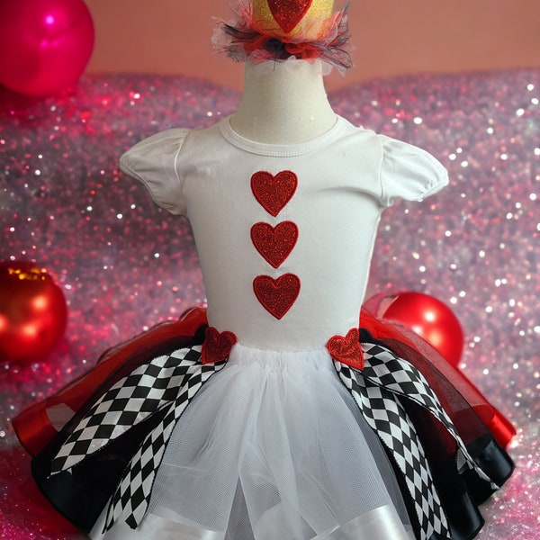 Queen of hearts tutu outfit, queen of hearts costume, queen of hearts, queen of hearts crown