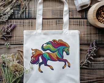 Caballo arcoiris, caballo bordado, descarga instantánea, bordado a máquina, ARCHIVO DIGITAL