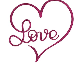 Corazón de amor, diseño en forma de corazón, diseño de bordado de amor, bordado a máquina, ARCHIVO DIGITAL