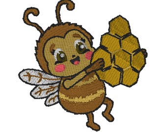 abeja en panal, abeja con panal, abeja bordada, descarga instantánea, bordado a máquina, ARCHIVO DIGITAL