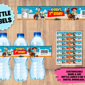 Labels For Toy story Party - Water Bottle Label - DIGITAL DOWNLOAD - Toy story Printable - Birthday Supplies - Drink Bottles