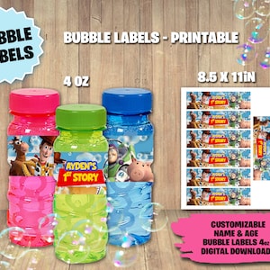 Printable Bubble Labels Toy Story