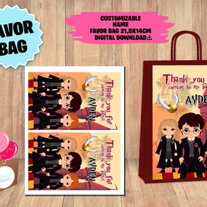 Harry Potter favor bags! Just put the plastic glasses (from ) on the  front of the…
