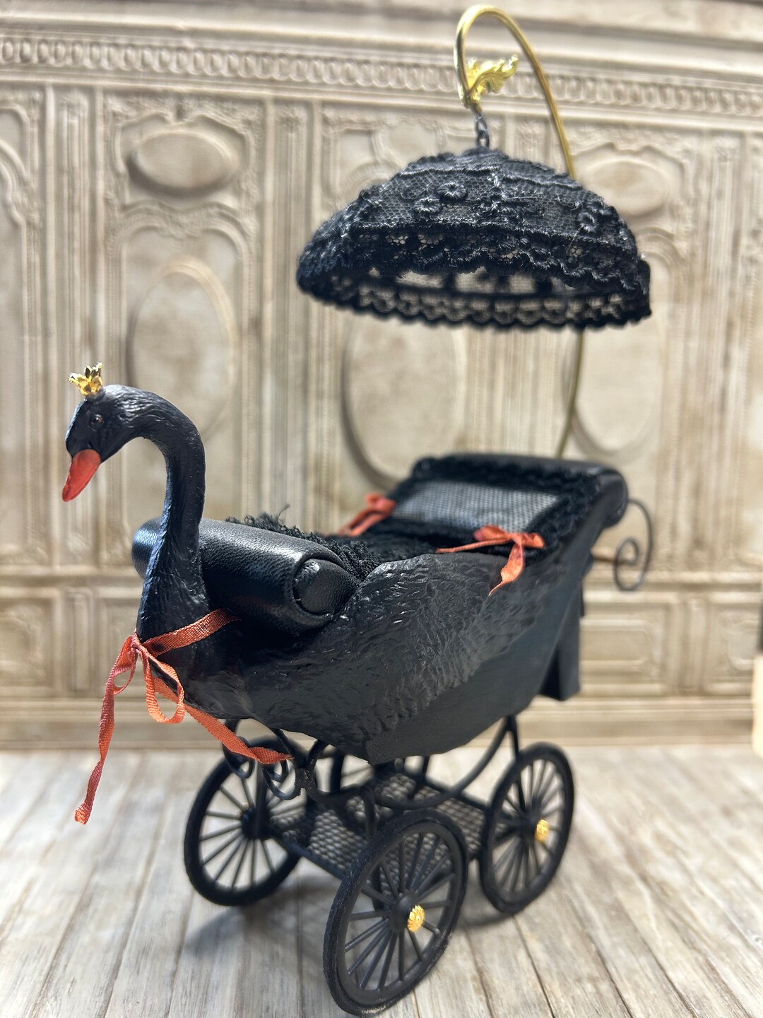 12th Scale Victorian Black Swan Pram - Etsy