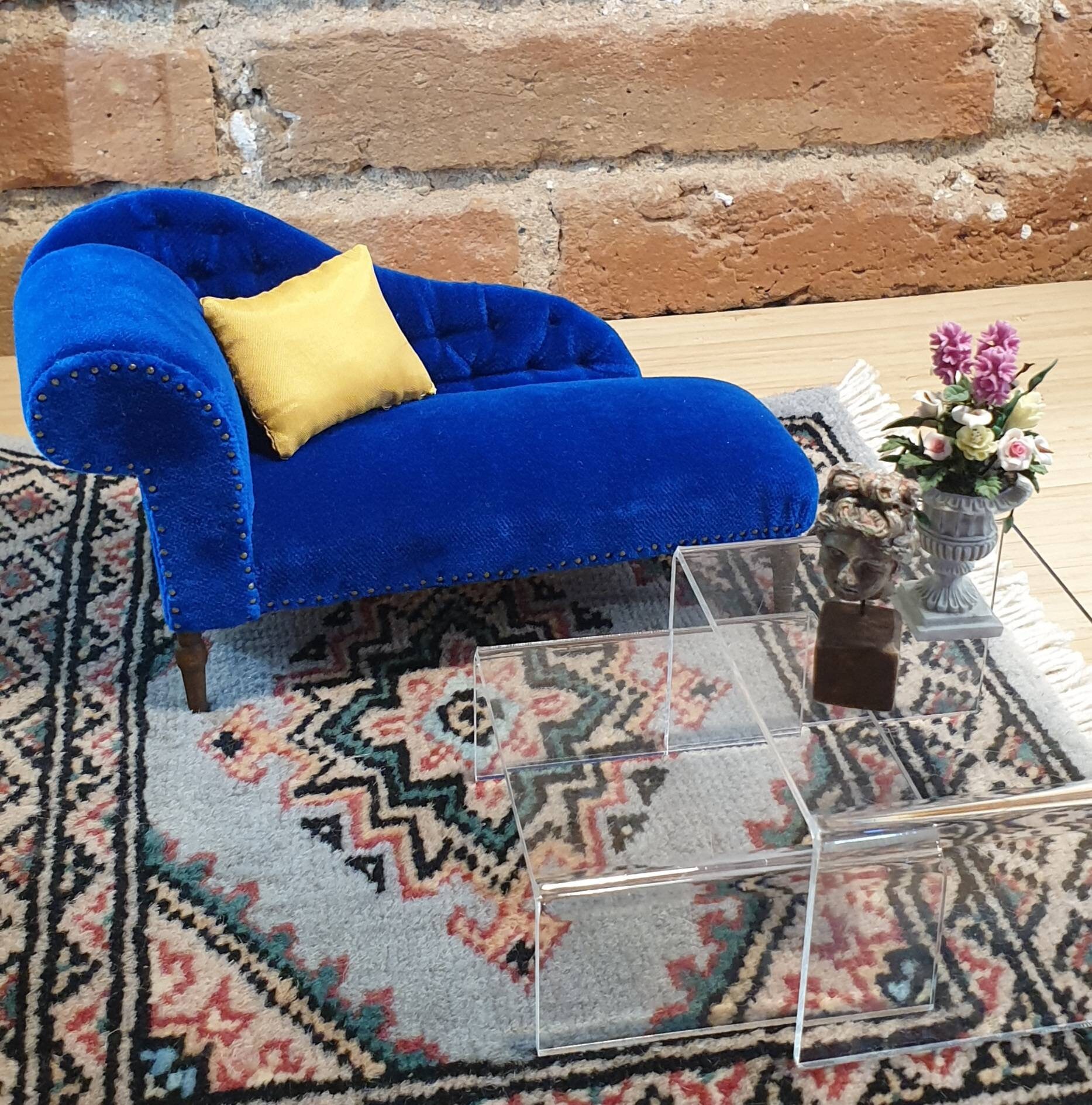 1/6 th scale Vintage style Chaise Longue. Etsy