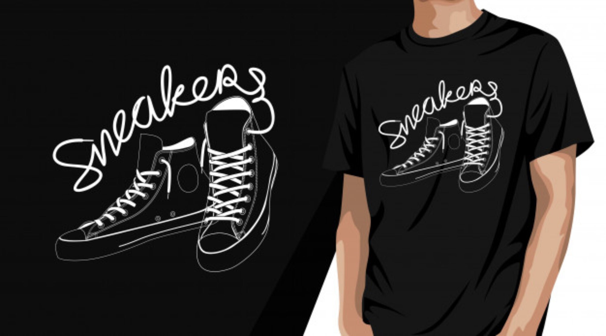 Sneakers Tshirt Design EPS Format Etsy