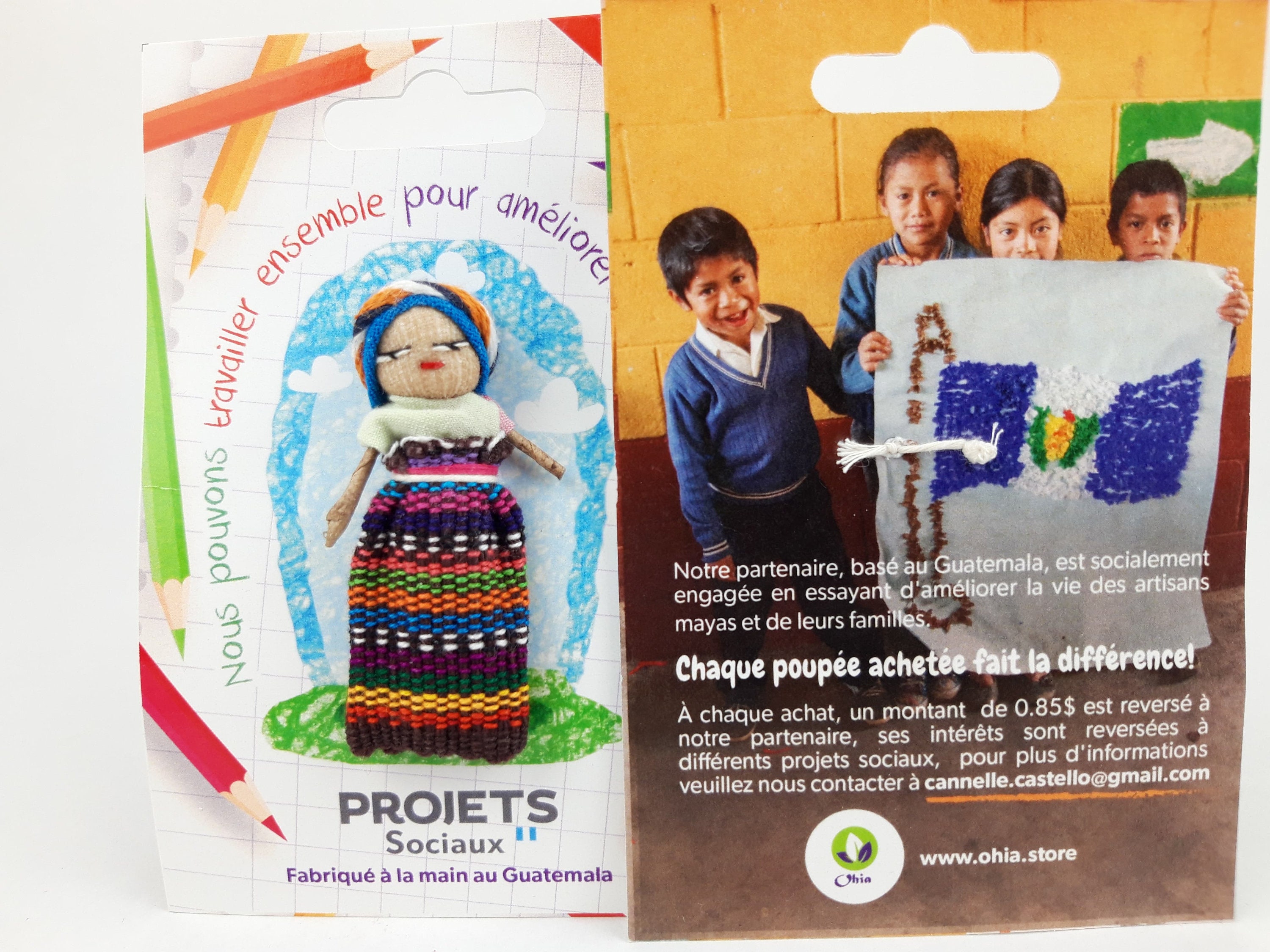 Poupée d'inquiétude Projets Sociaux Guatemala