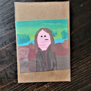 Mona Lisa, but with a worm! (art print)