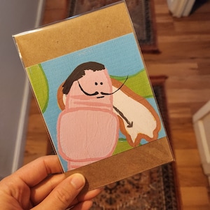 Salvador Dali, if he was a worm! (art print)