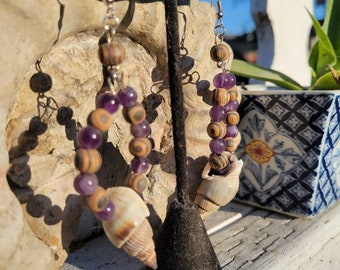 Ancient purple (earrings)