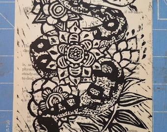 Pitón y flor