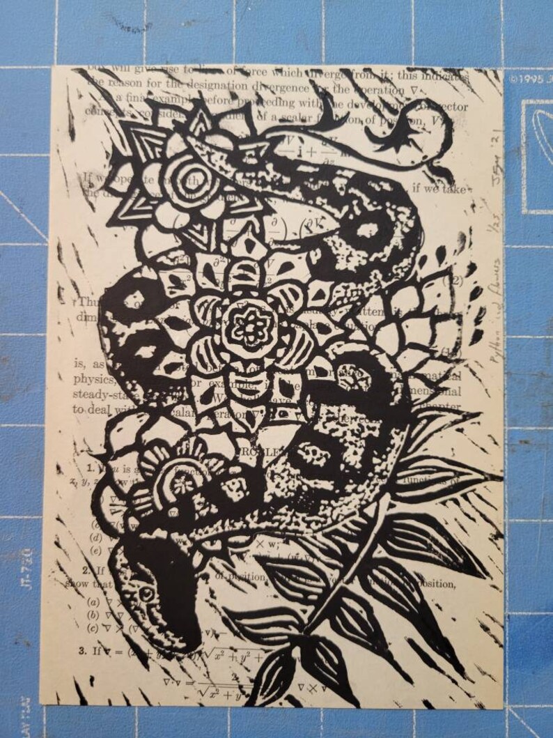 Python and flower image 1