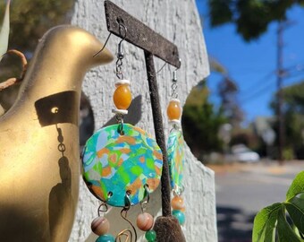 Freshwater pond (earrings)