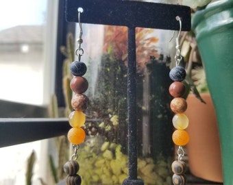 Wichita mountains, sunset (earrings)