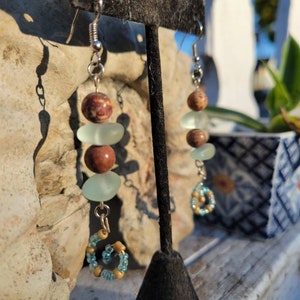 River sandbar (earrings)