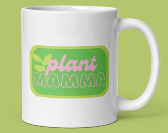 Plant Mamma Ceramic Coffee Cup/Mug, Plant Gifts for Women