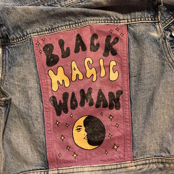 Black Magic Woman Witchy Hand-painted 