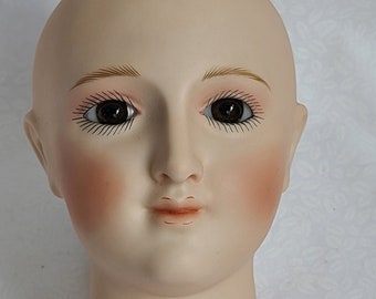 Porcelain Doll Head Bru French Fashion Repoduction