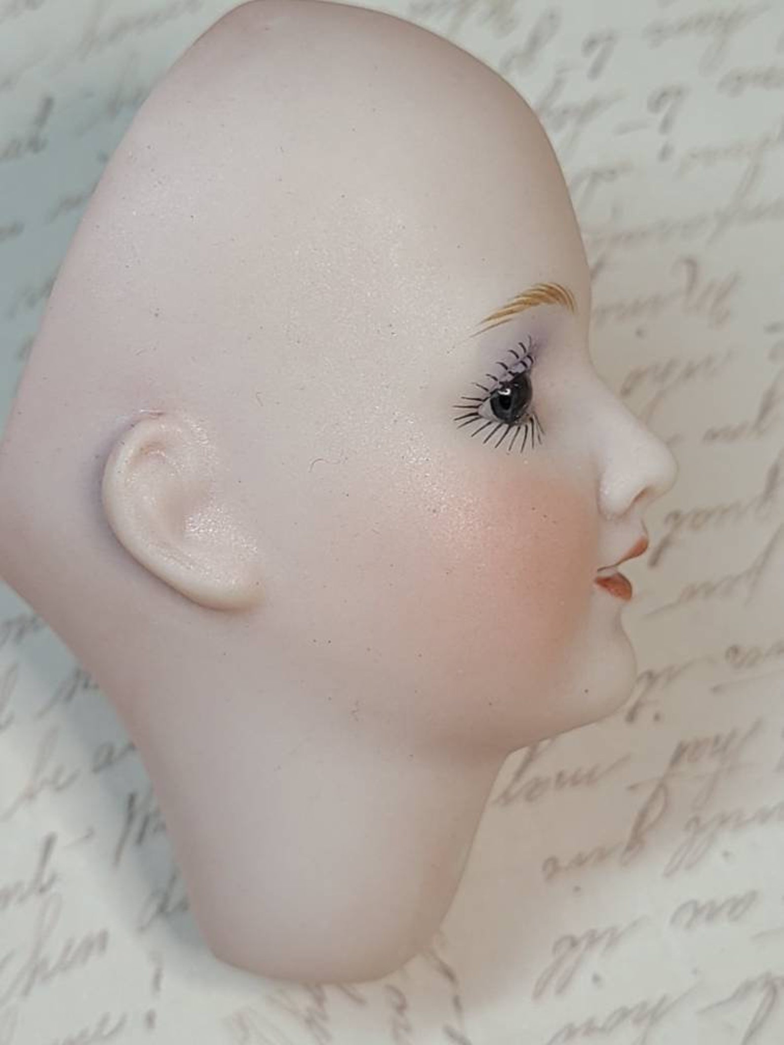 Porcelain Doll Head Vintage Reproduction of German Fashion Etsy