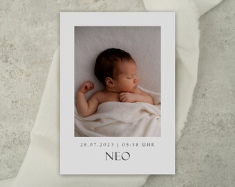 Neo | Danksagung inkl. Umschläge zur Geburt Babykarte Junge Mädchen elegant