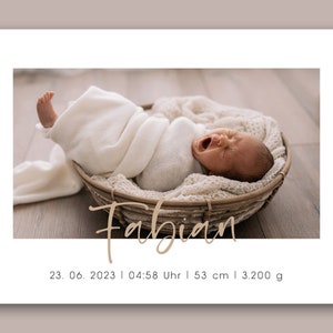 Fabian | Thank you including envelopes for the birth baby card boy girl colorful