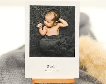 Noah | Danksagung inkl. Umschläge zur Geburt Babykarte Polaroid