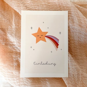 5 / 10 / 15 Stk. Einladung Kindergeburtstag | Stern