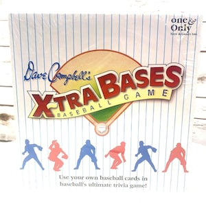 Juego de cartas de trivia de béisbol Xtra Bases de Dave Campbell 90s Vintage Retro ESPN