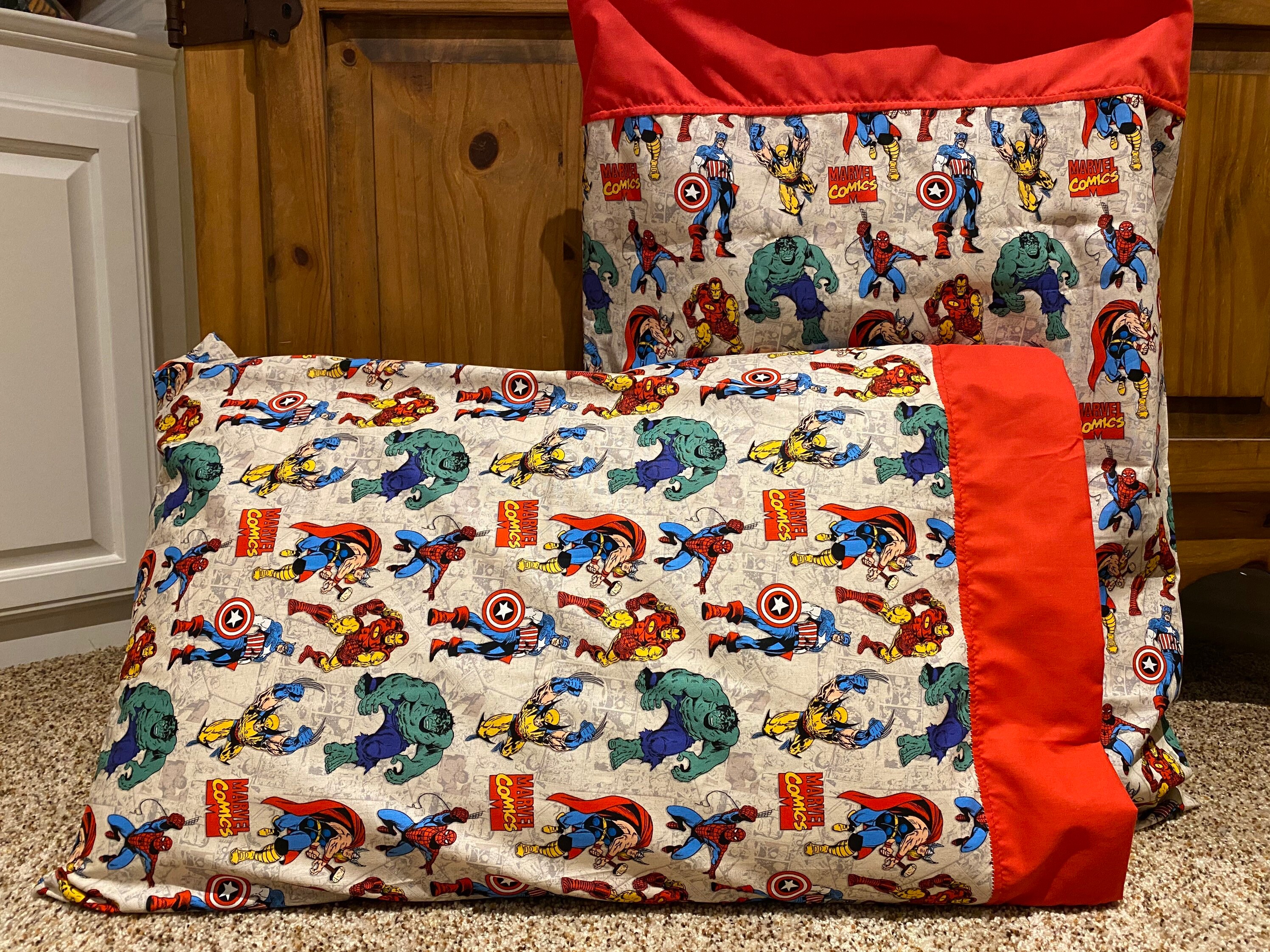 Marvel Comic Character Pillowcase Set Personalized GiftsBoys Etsy.de