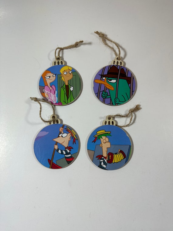 Disney Phineas and Ferb Ornament Set of Four Etsy