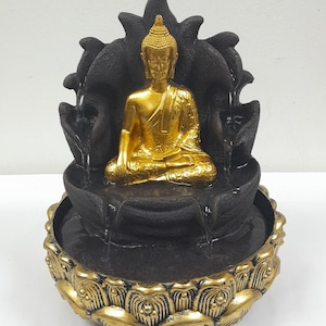 Indoor Water Fountain, Buda Water Fountain for Home Decoration, Grate for Gifts, Table top Fountain