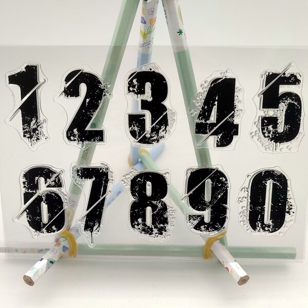 Number Stamp Set Etsy
