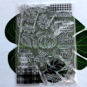 6 Style Autumn Theme Stamp Set Sunflower Pumpkin Floral Stamps For Card Making Journaling Filofax Diary Scrapbook Decor Tool