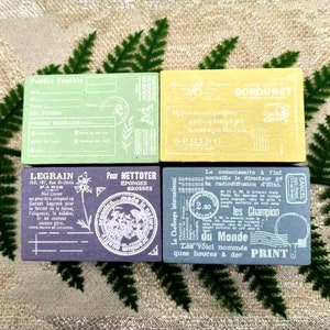 Timbro in gomma di legno vintage, grazioso timbro postale, 5 stili per biglietti, carta, timbratura, decorazioni per diari