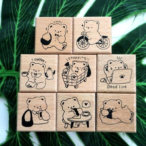 Beer houten rubberen stempel voor dagboek dagboek planner decoreren kaarten maken DIY 8 stijl