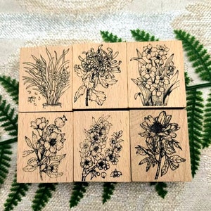 Blossom Wood Rubber Stamp: Floral Scrapbooking, Card Making