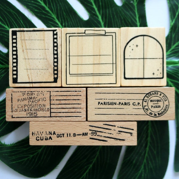 Vintage Postmark Seal Stamp Wooden Rubber Stamp For Cardmaking Scrapbooking Journal Filofax Planner Decoration DIY 8 Style