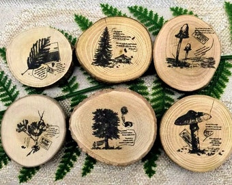 Vintage Wald Stempel: Holzmontierte Stempel für die Journaling Kartenherstellung