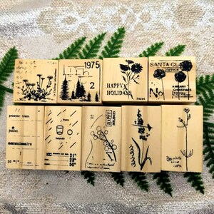 Forest Stamp Floral Wood Rubber Stamp For Journal Filofax DIY Cardmaking Decorating Card Scrapbook 8 Style