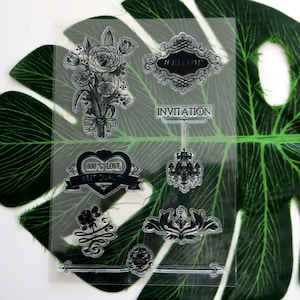 Conjunto de carimbos com tema de amor transparente, carimbos de feliz Páscoa, convites para fazer cartões, scrapbooking, diário, 4 estilos