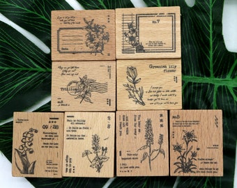 Floral Holz Stempel Für Scrapbooking Cardmaking Journal Tagebuch Dekoration 8 Style