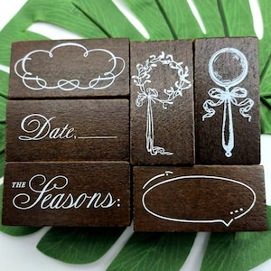 Vintage Wooden Rubber Stamp For Crafting Cardmaking Journal Filofax Planner Message Decoratation Tool 6 Style