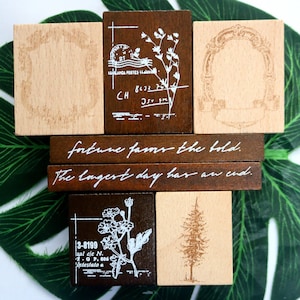 Vintage bloemen houten stempels: scrapbooking Art Journal-versieringen