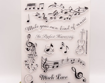 Music Notes Stamps  For Albumb Journal Diary Decoration Cardmaking Scprabooking DIY