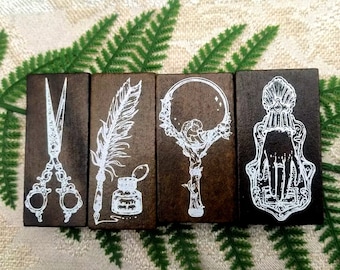 Vintage Stationey Wood Rubber Stamp For Card Making Scrapbooking Journaling Decorative Letter Invitation 6 Styles