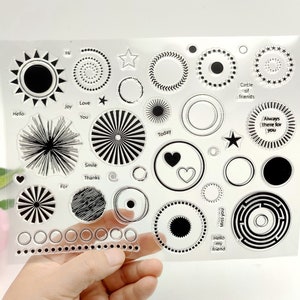 Geometric Circle Stamp Set For Card Making Journaling Scrapbooking Decorative Diary Sketchbook DIY Tool