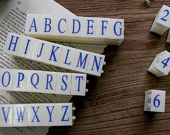 Tampons alphabet sertis de lettres tampons numériques pouvant être combinés librement. 6 styles de tampons pour agenda DIY